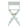 30'' Director's Chair White Frame-Gray Canvas - Casual Home