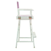 30'' Director's Chair White Frame-Pink Canvas - Casual Home