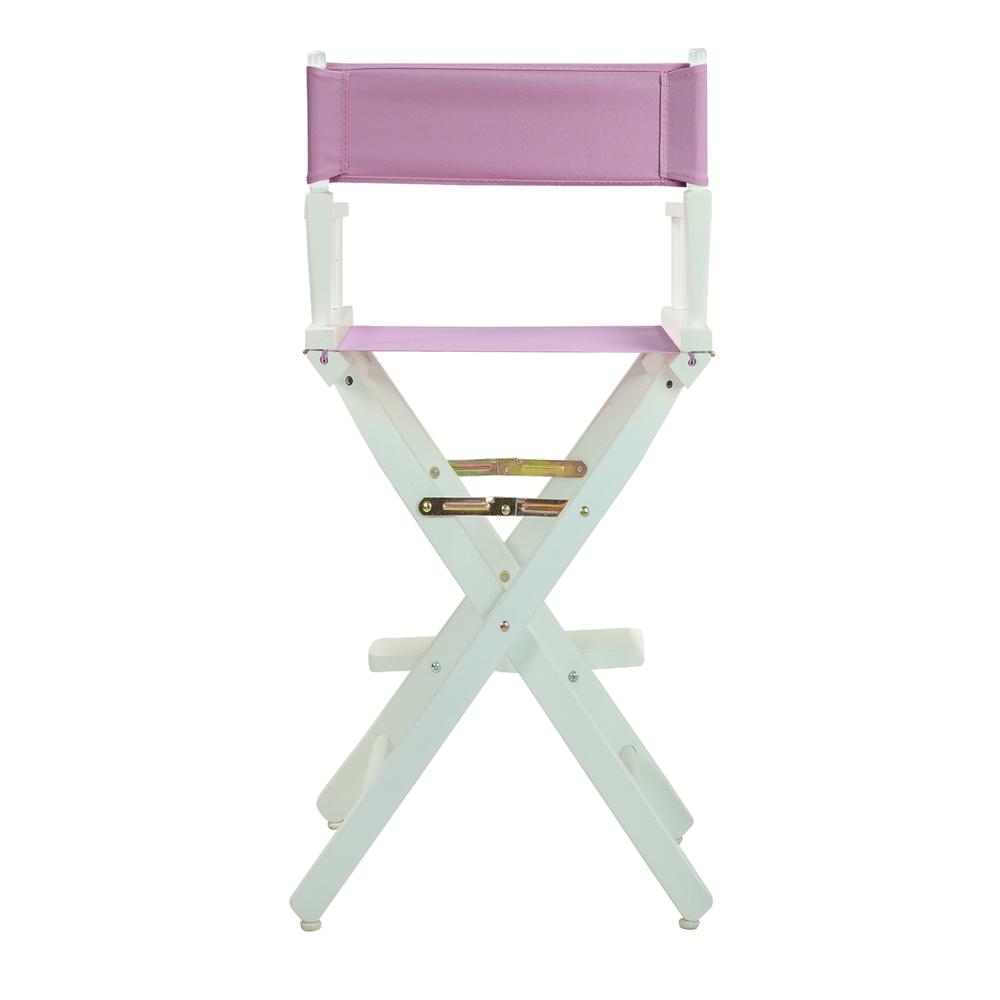 30'' Director's Chair White Frame-Pink Canvas - Casual Home