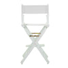 30'' Director's Chair White Frame-White Canvas - Casual Home