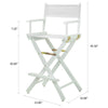 30'' Director's Chair White Frame-White Canvas - Casual Home