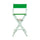 30'' Director's Chair White Frame-Green Canvas - Casual Home