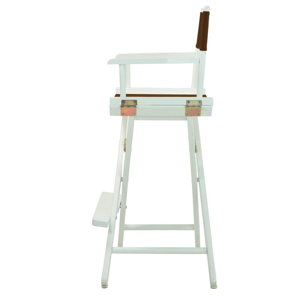 30'' Director's Chair White Frame-Brown Canvas - Casual Home
