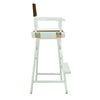 30'' Director's Chair White Frame-Brown Canvas - Casual Home