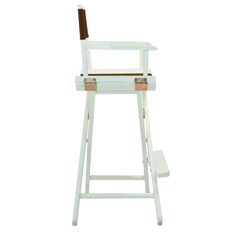 30'' Director's Chair White Frame-Brown Canvas - Casual Home