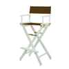 30'' Director's Chair White Frame-Brown Canvas - Casual Home