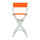 30'' Director's Chair White Frame-Tangerine Canvas - Casual Home