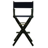 30'' Director's Chair Black Frame-Navy Blue Canvas - Casual Home