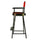 30'' Director's Chair Black Frame-Red Canvas - Casual Home