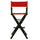 30'' Director's Chair Black Frame-Red Canvas - Casual Home