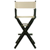 30'' Director's Chair Black Frame-Natural/Wheat Canvas - Casual Home