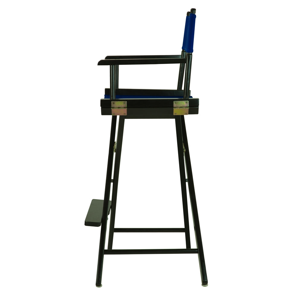 30'' Director's Chair Black Frame-Royal Blue Canvas - Casual Home