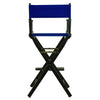 30'' Director's Chair Black Frame-Royal Blue Canvas - Casual Home