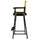 30'' Director's Chair Black Frame-Yellow Canvas - Casual Home