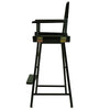 30'' Director's Chair Black Frame-Black Canvas - Casual Home