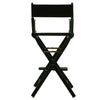 30'' Director's Chair Black Frame-Black Canvas - Casual Home