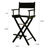 30'' Director's Chair Black Frame-Black Canvas - Casual Home