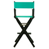 30'' Director's Chair Black Frame-Teal Canvas - Casual Home
