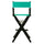 30'' Director's Chair Black Frame-Teal Canvas - Casual Home