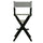 30'' Director's Chair Black Frame-Gray Canvas - Casual Home