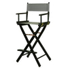 30'' Director's Chair Black Frame-Gray Canvas - Casual Home