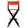30'' Director's Chair Black Frame-Orange Canvas - Casual Home