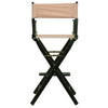 30'' Director's Chair Black Frame-Tan Canvas - Casual Home