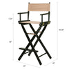 30'' Director's Chair Black Frame-Tan Canvas - Casual Home