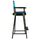 30'' Director's Chair Black Frame-Turquoise Canvas - Casual Home