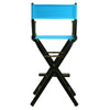 30'' Director's Chair Black Frame-Turquoise Canvas - Casual Home