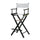 30'' Director's Chair Black Frame-White Canvas - Casual Home