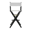 30'' Director's Chair Black Frame-White Canvas - Casual Home