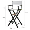 30'' Director's Chair Black Frame-White Canvas - Casual Home
