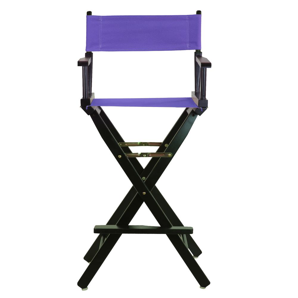 30'' Director's Chair Black Frame-Purple Canvas - Casual Home