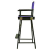 30'' Director's Chair Black Frame-Purple Canvas - Casual Home