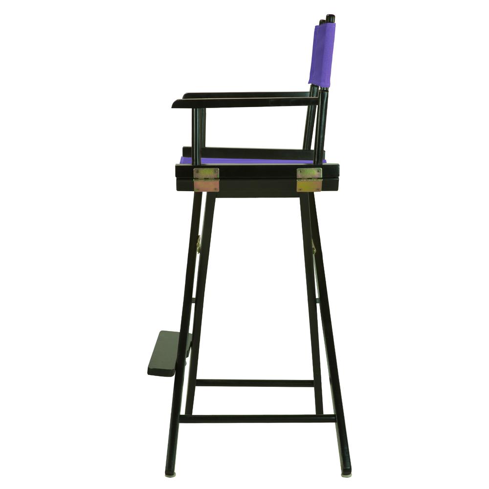 30'' Director's Chair Black Frame-Purple Canvas - Casual Home