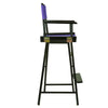 30'' Director's Chair Black Frame-Purple Canvas - Casual Home