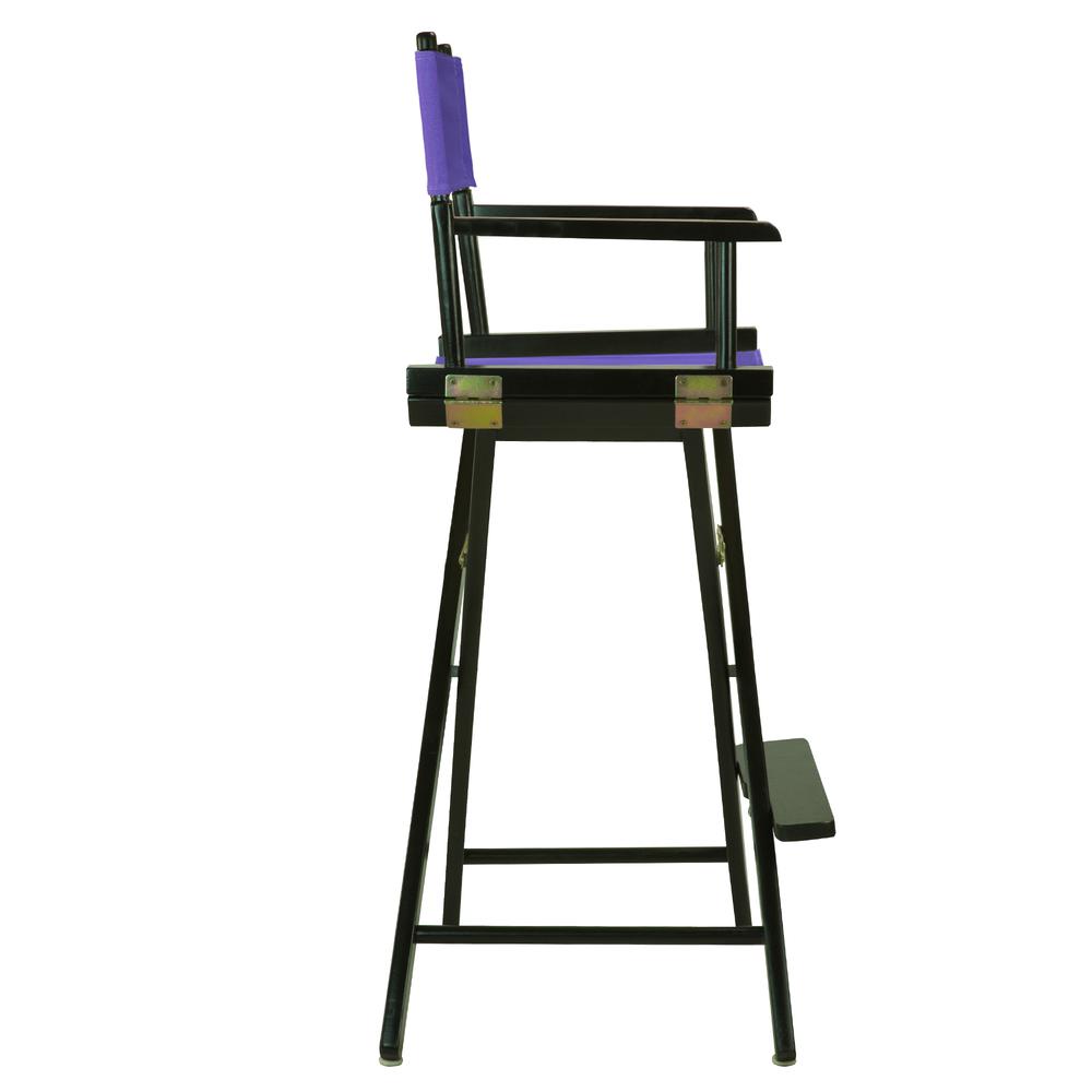 30'' Director's Chair Black Frame-Purple Canvas - Casual Home