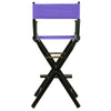 30'' Director's Chair Black Frame-Purple Canvas - Casual Home