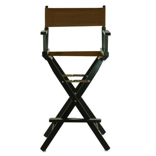 30'' Director's Chair Black Frame-Brown Canvas - Casual Home