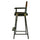 30'' Director's Chair Black Frame-Brown Canvas - Casual Home