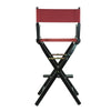 30'' Director's Chair Black Frame-Burgundy Canvas - Casual Home