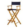 30'' Director's Chair Honey Oak Frame-Navy Blue Canvas - Casual Home