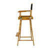 30'' Director's Chair Honey Oak Frame-Black Canvas - Casual Home