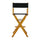 30'' Director's Chair Honey Oak Frame-Black Canvas - Casual Home