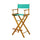 30'' Director's Chair Honey Oak Frame-Teal Canvas - Casual Home