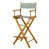 30'' Director's Chair Honey Oak Frame-Gray Canvas - Casual Home