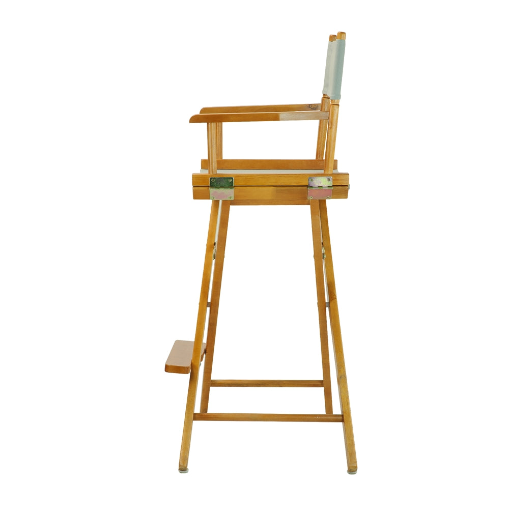 30'' Director's Chair Honey Oak Frame-Gray Canvas - Casual Home
