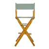 30'' Director's Chair Honey Oak Frame-Gray Canvas - Casual Home