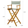 30'' Director's Chair Honey Oak Frame-Gray Canvas - Casual Home